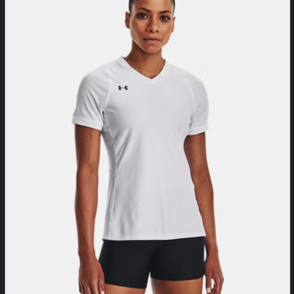 Under Armour White Fitted Short Sleeve T-Shirt